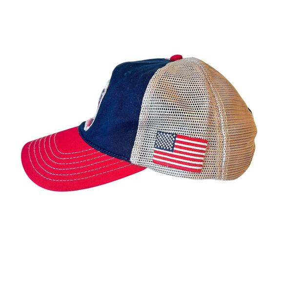 AMS OIL Y2K Style Freedom Trucker Hat Cabincore Lumberjack Utility USA Classic - Picture 3 of 6
